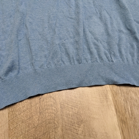 CAbi Blue Short Sleeve Sweater Relaxed Fit - Picture 6 of 7